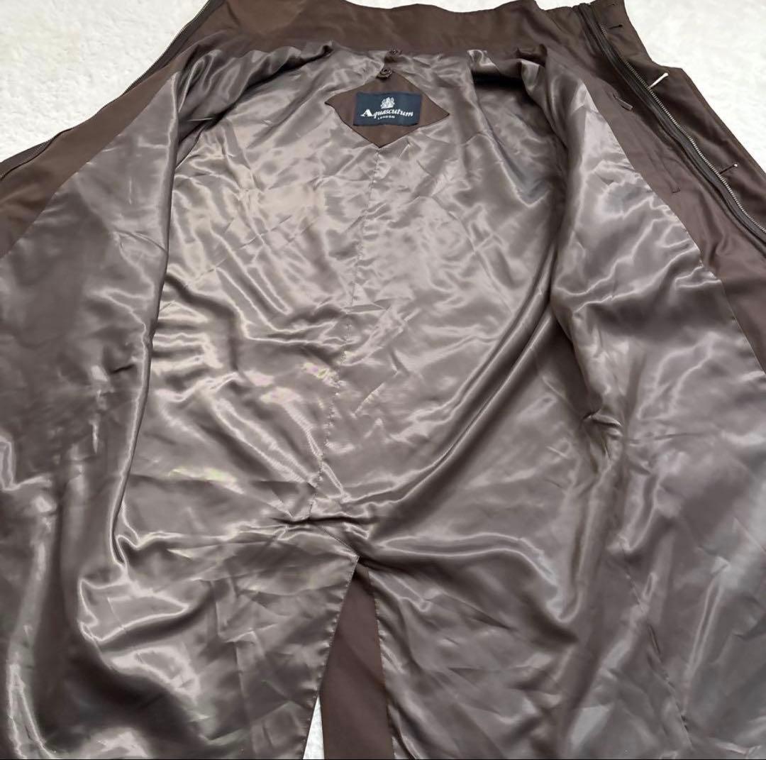 極美品】Aquascutum ダウンロングコート ブラウン ライナー付