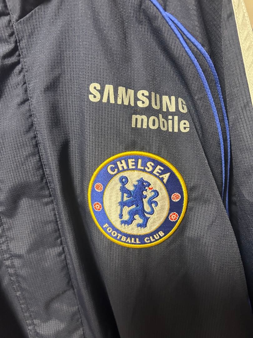 レア❗️【00s adidas】CHELSEA FC ロゴ刺繍ナイロンパーカー