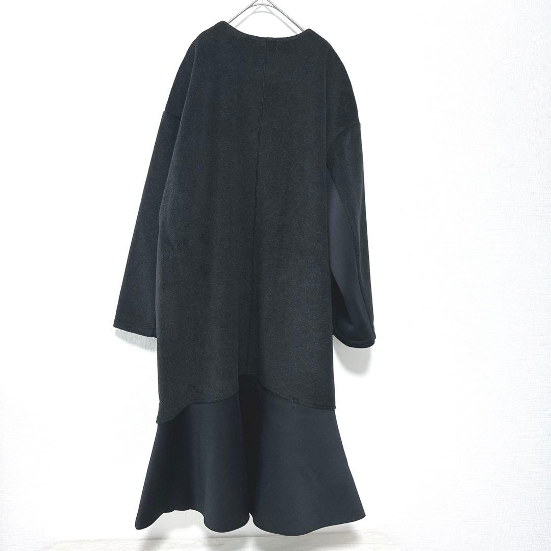 美品】Eimee Law エイミーロウ ボンディング フリル ロングコート