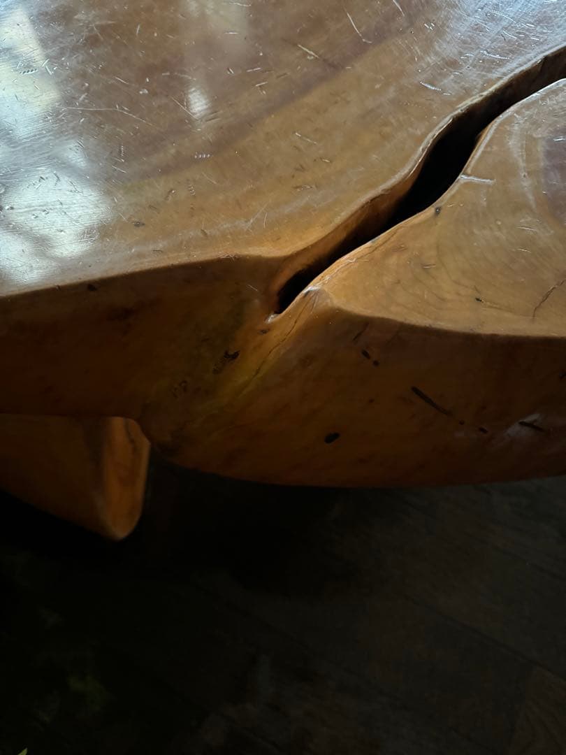 木製 亀型 テーブル 一枚板　お値下げしました