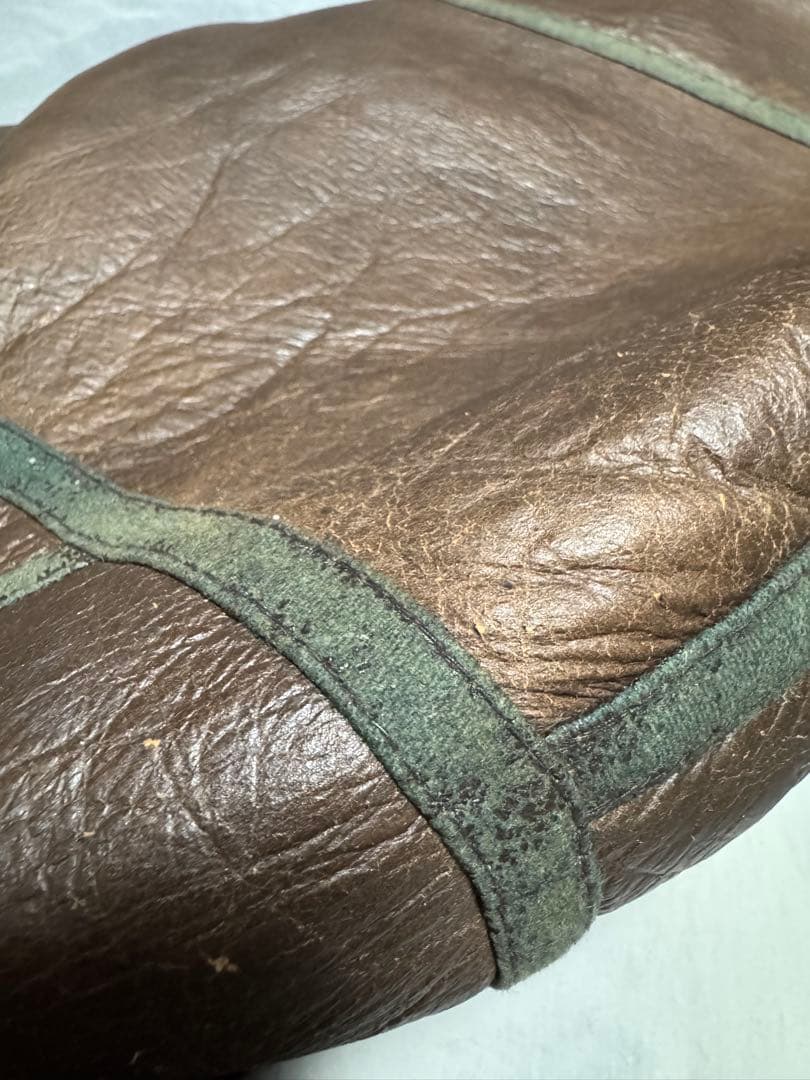 B-3 本革 ボンバージャケット リアルムートン シープスキン 濃茶 LLサイズ