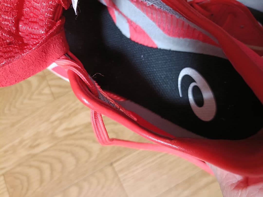 asics COSMORACER LD スパイクシューズ　赤　25センチ　女子