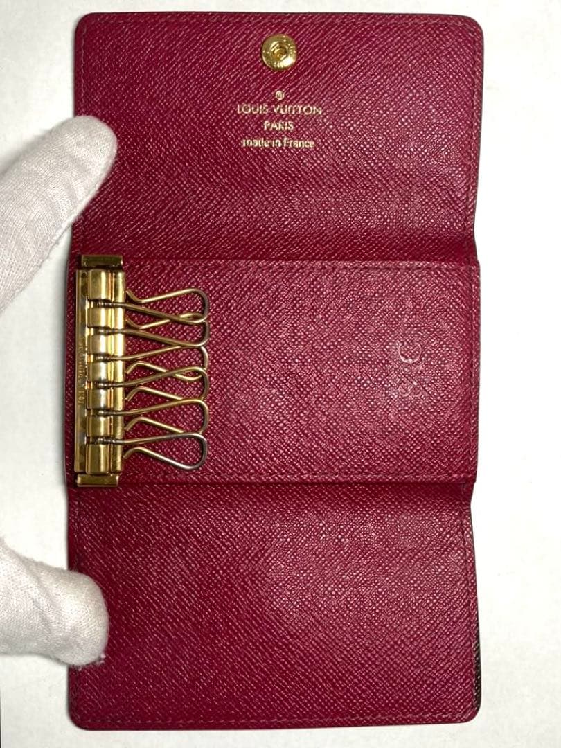 良品　ルイヴィトン　モノグラム　フューシャ　ミルティクレ6 6連キーケース