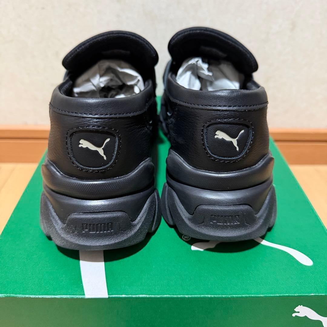 【美品】23センチ　PUMA プーマ　ローファー　スニーカー　厚底　ブラック