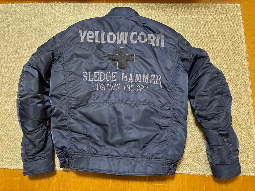 YELLOW CORN バイクジャケット ネイビー　ウィンター