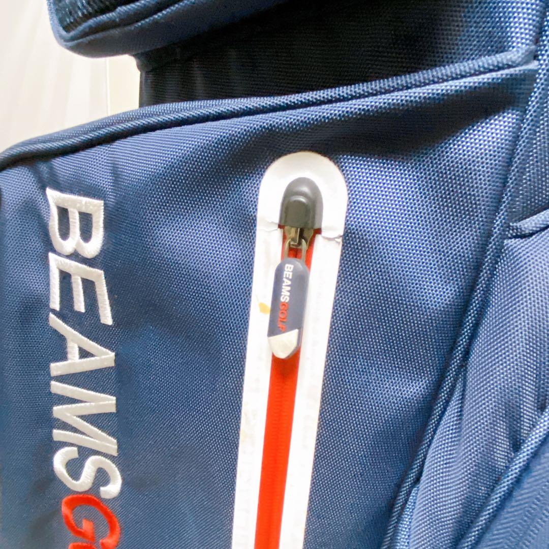 BEAMS GOLF　スタンド付キャディバッグ　ネイビー　9型　ビームスゴルフ