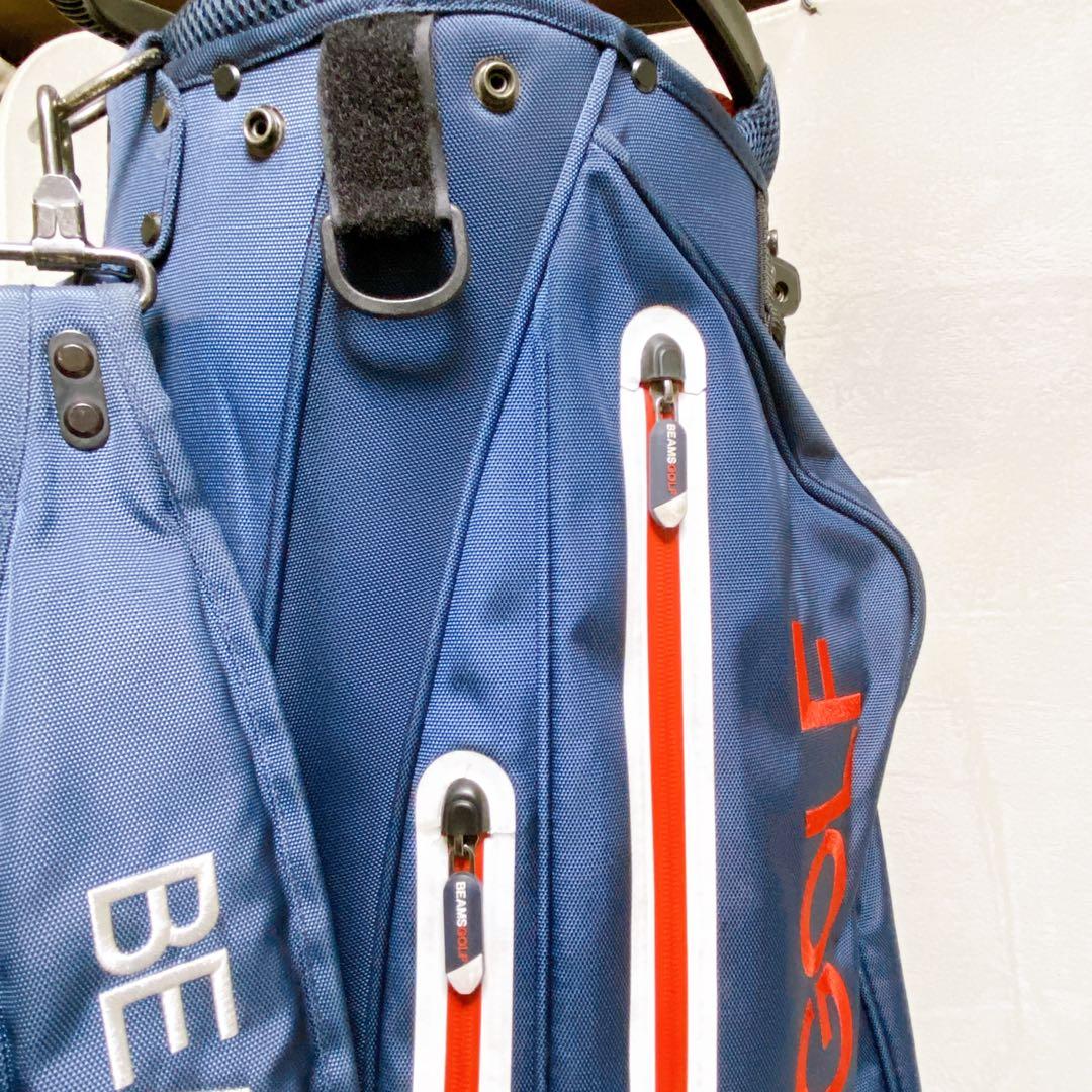 BEAMS GOLF　スタンド付キャディバッグ　ネイビー　9型　ビームスゴルフ
