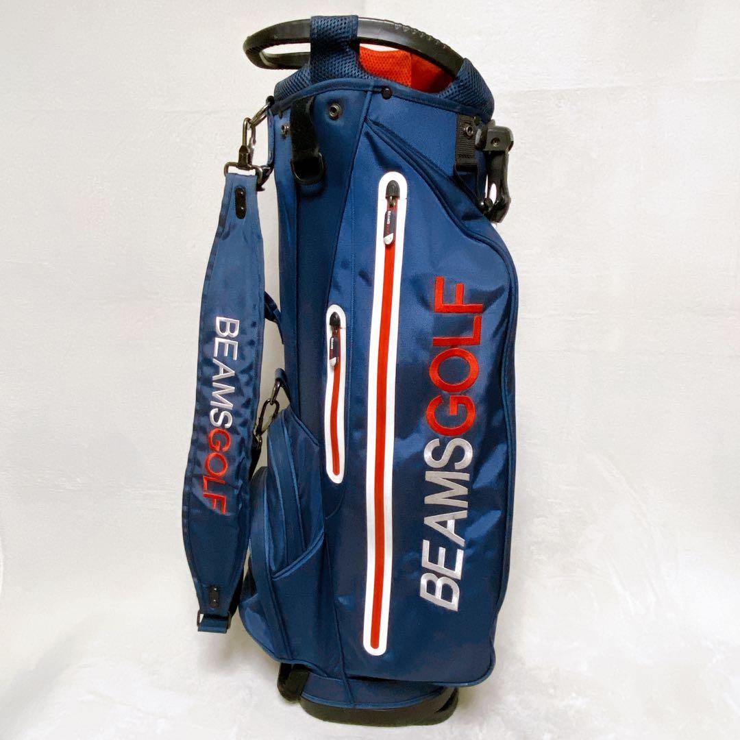 BEAMS GOLF　スタンド付キャディバッグ　ネイビー　9型　ビームスゴルフ
