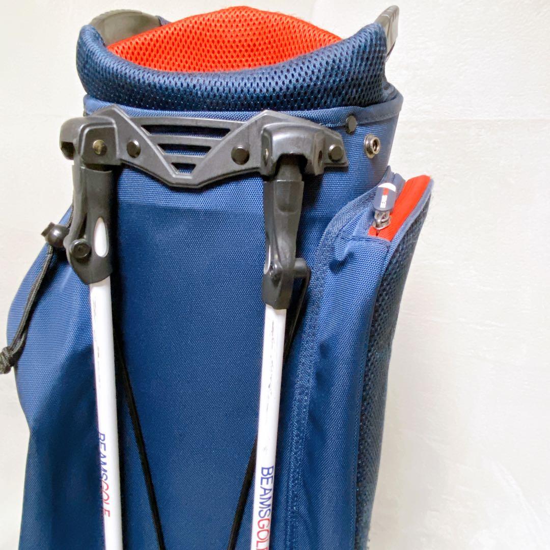 BEAMS GOLF　スタンド付キャディバッグ　ネイビー　9型　ビームスゴルフ
