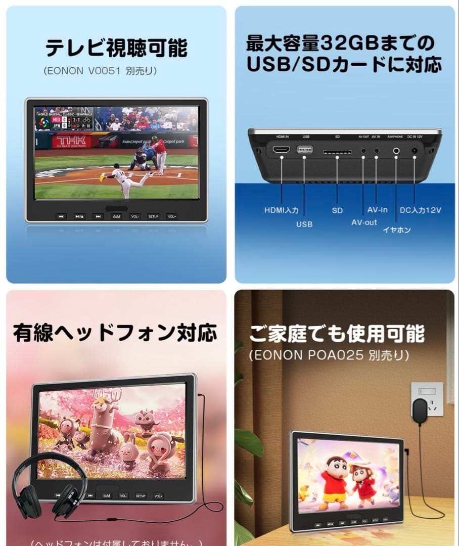 21日まで限定価格☆DVDプレイヤーヘッドレストモニター10.1インチ