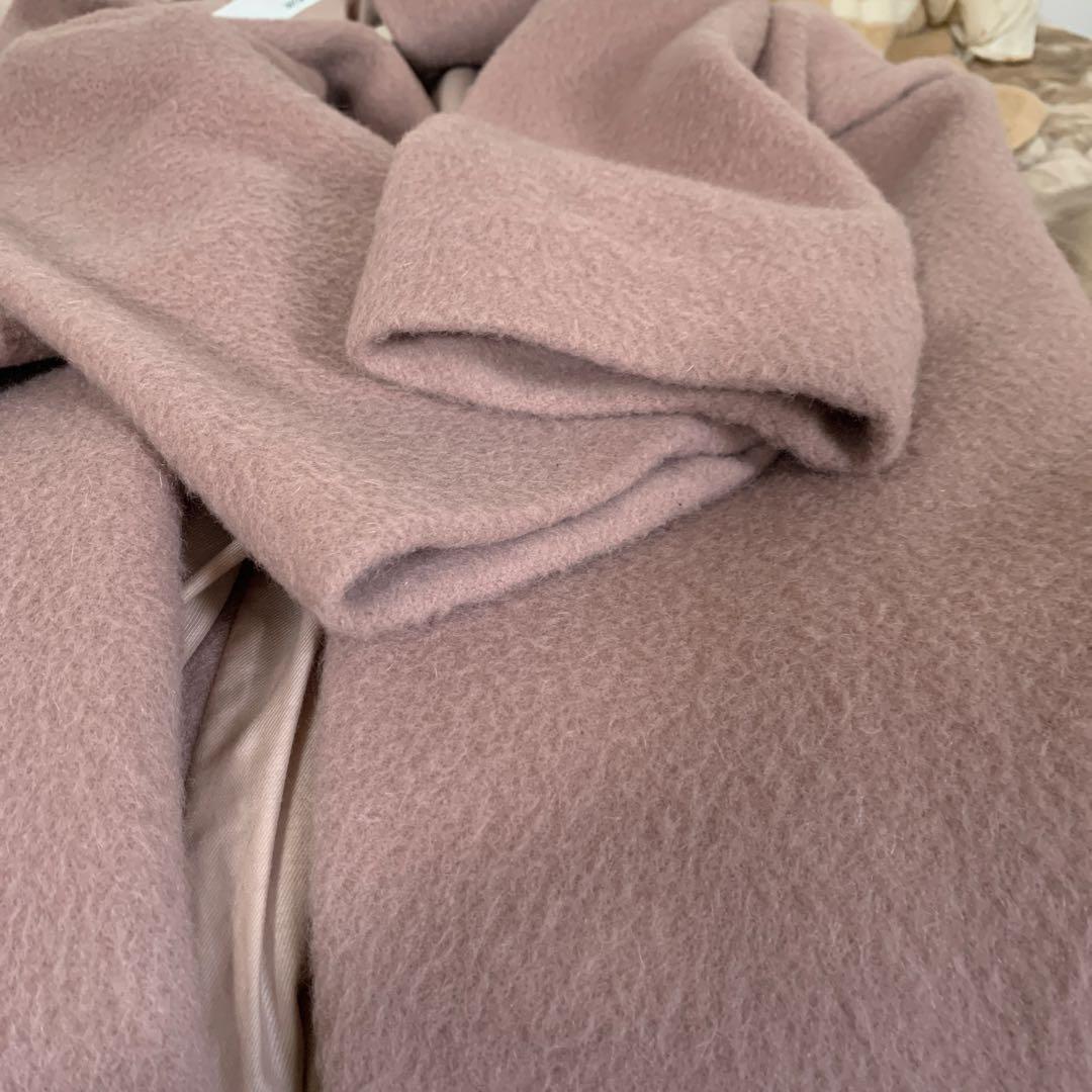 美品☆ウィムガゼット モヘアシャギー ロングガウンコート 大草直子