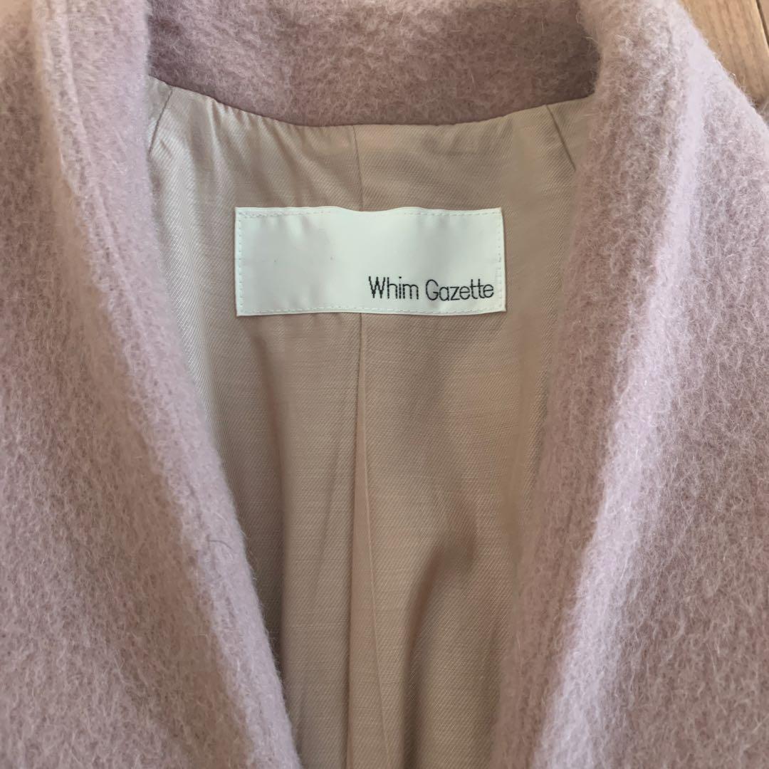 美品☆ウィムガゼット モヘアシャギー ロングガウンコート 大草直子