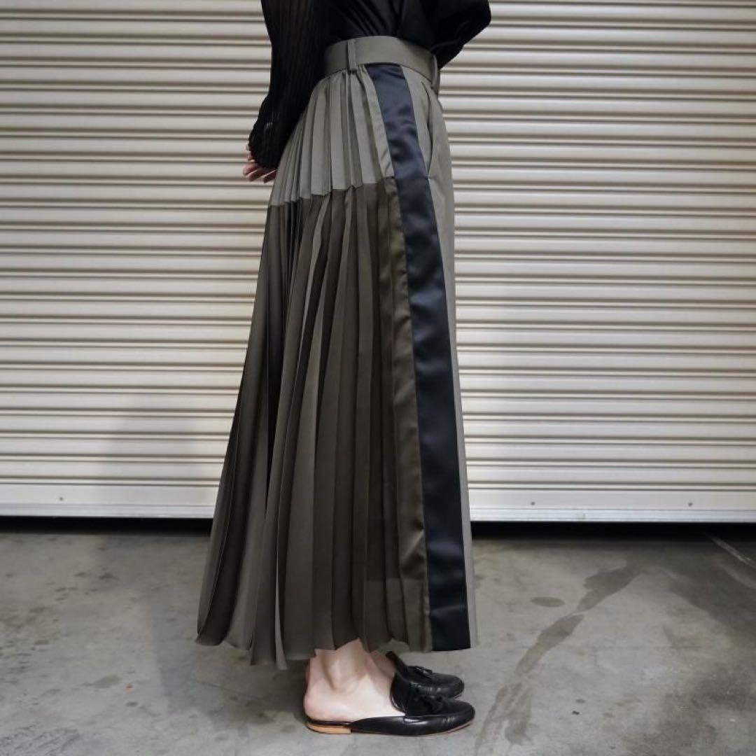 [sacai] サカイ21-05653 Suiting Mix Skirt