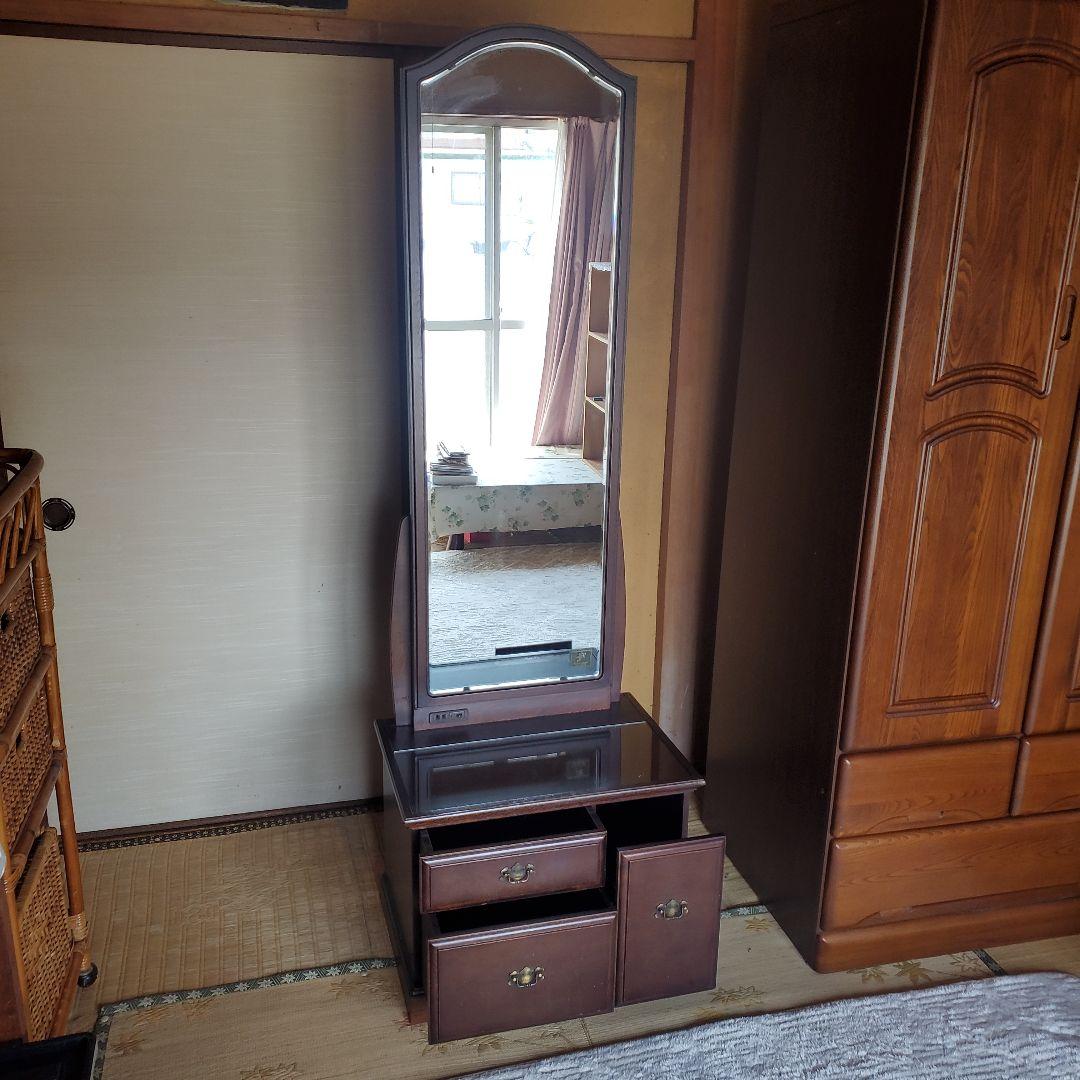 送料込み　ナラ　1面鏡　鏡台