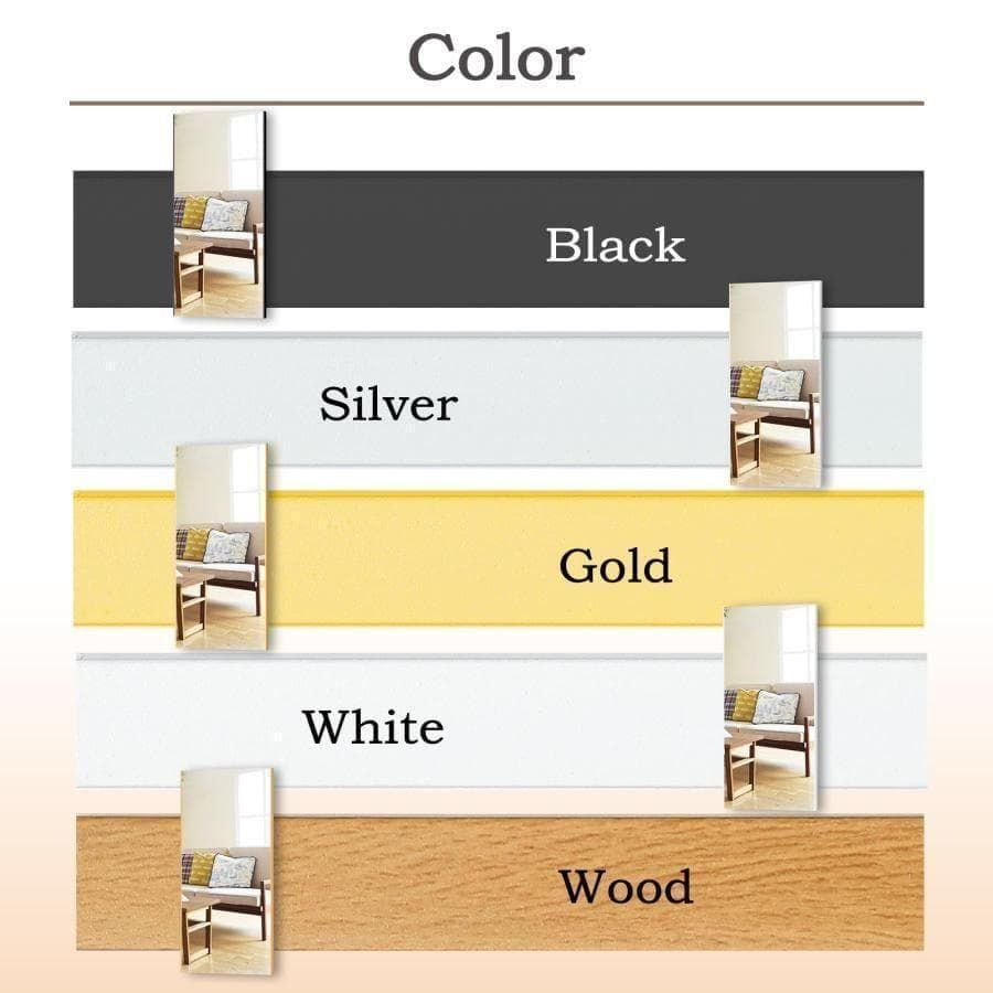 割れない鏡 100x160 姿見 大型 軽量 スタンドミラー 木目調 2102