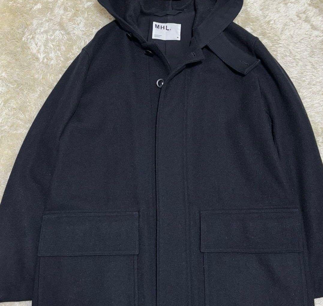 MHL. ロングコート フード付き　マーガレットハウエル　M