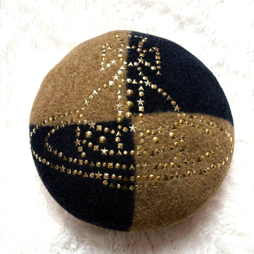 Vivienne Westwood オーブ スタッズ付き ベレー帽 S〜M