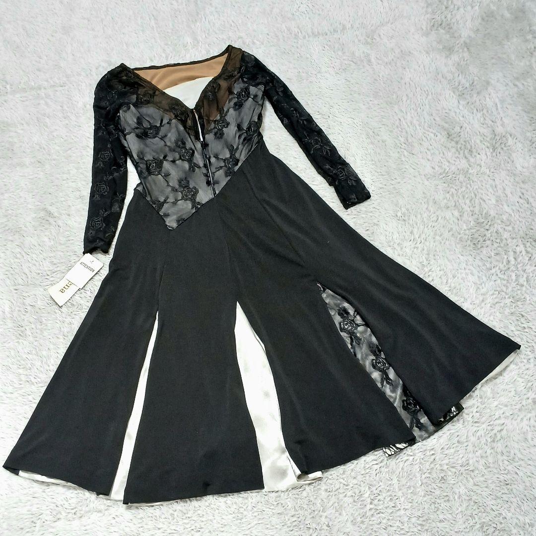 新品　Leirena　レイリーナ 社交ダンス　衣装　ワンピース ドレス 　黒