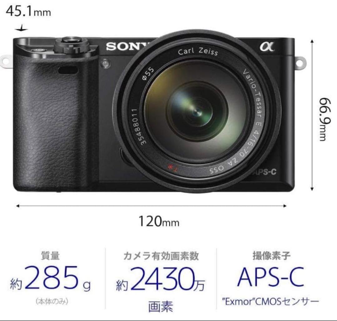 SONY α6000 ミラーレス一眼 約2430万画素