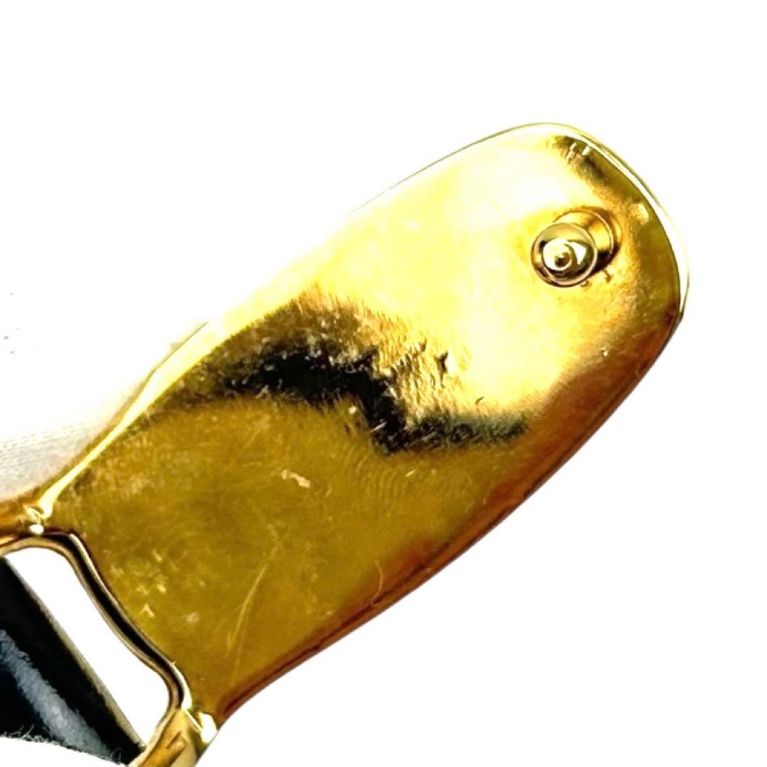 【美品】GUCCI グッチ 革 レザー ベルト レディース ブラック 黒