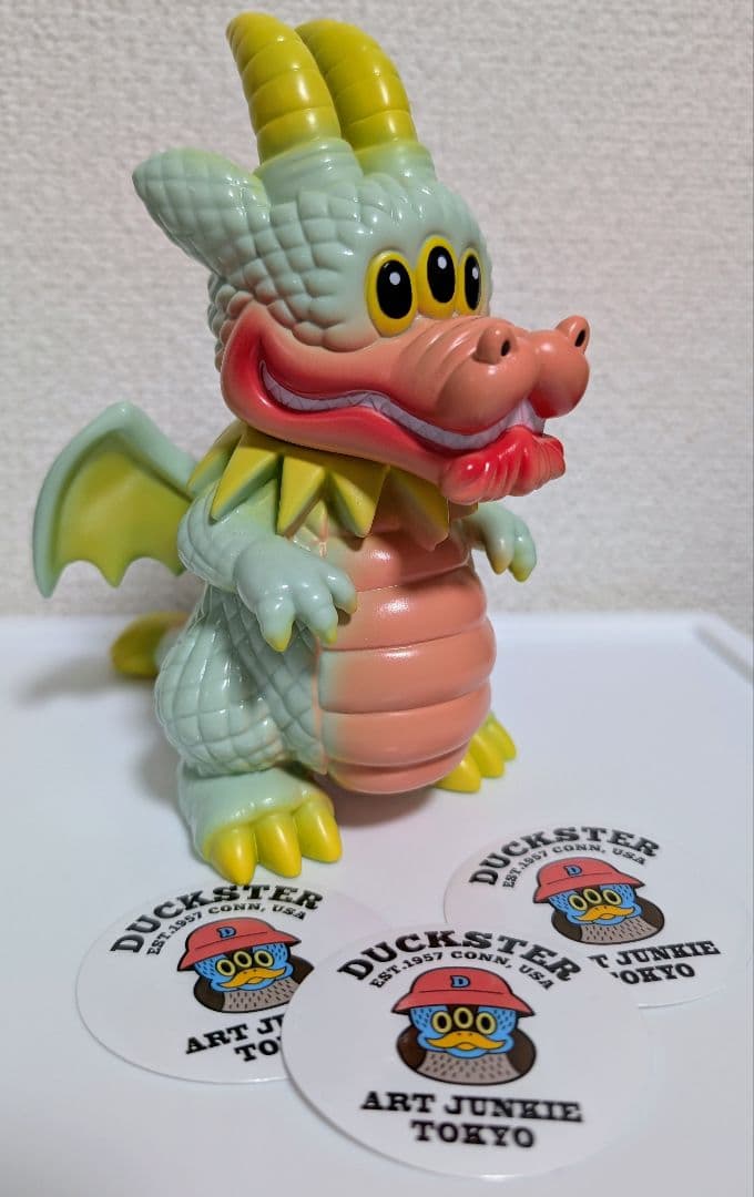 モンスターらんど 明治製菓 レトロ 食玩 恐竜 オレンジ 指人形 当時物