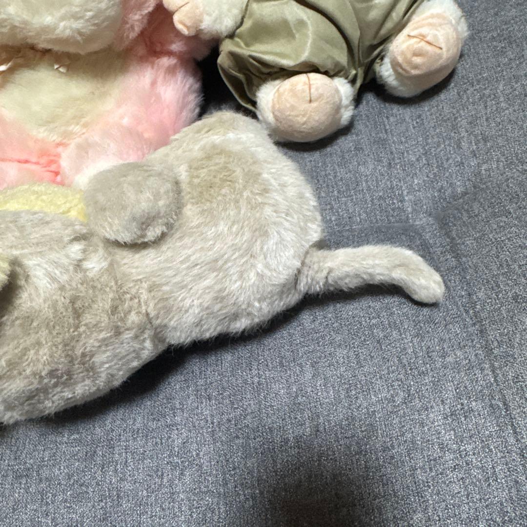 昭和レトロ　動物　ぬいぐるみ５匹　まとめ売り