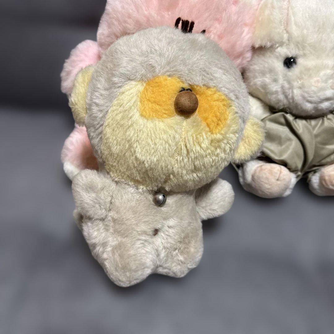 昭和レトロ　動物　ぬいぐるみ５匹　まとめ売り