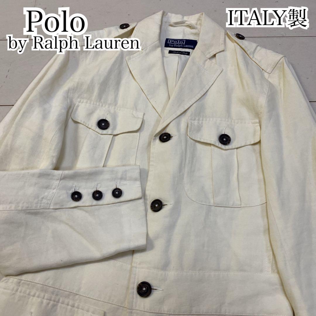 ポロラルフローレン サファリジャケット リネン100％ イタリア製