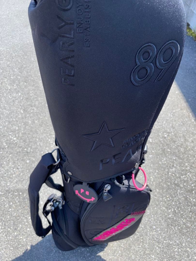 （美品）パーリーゲイツ、ペイントロゴシリーズ、キャディバッグ、ユニセックス