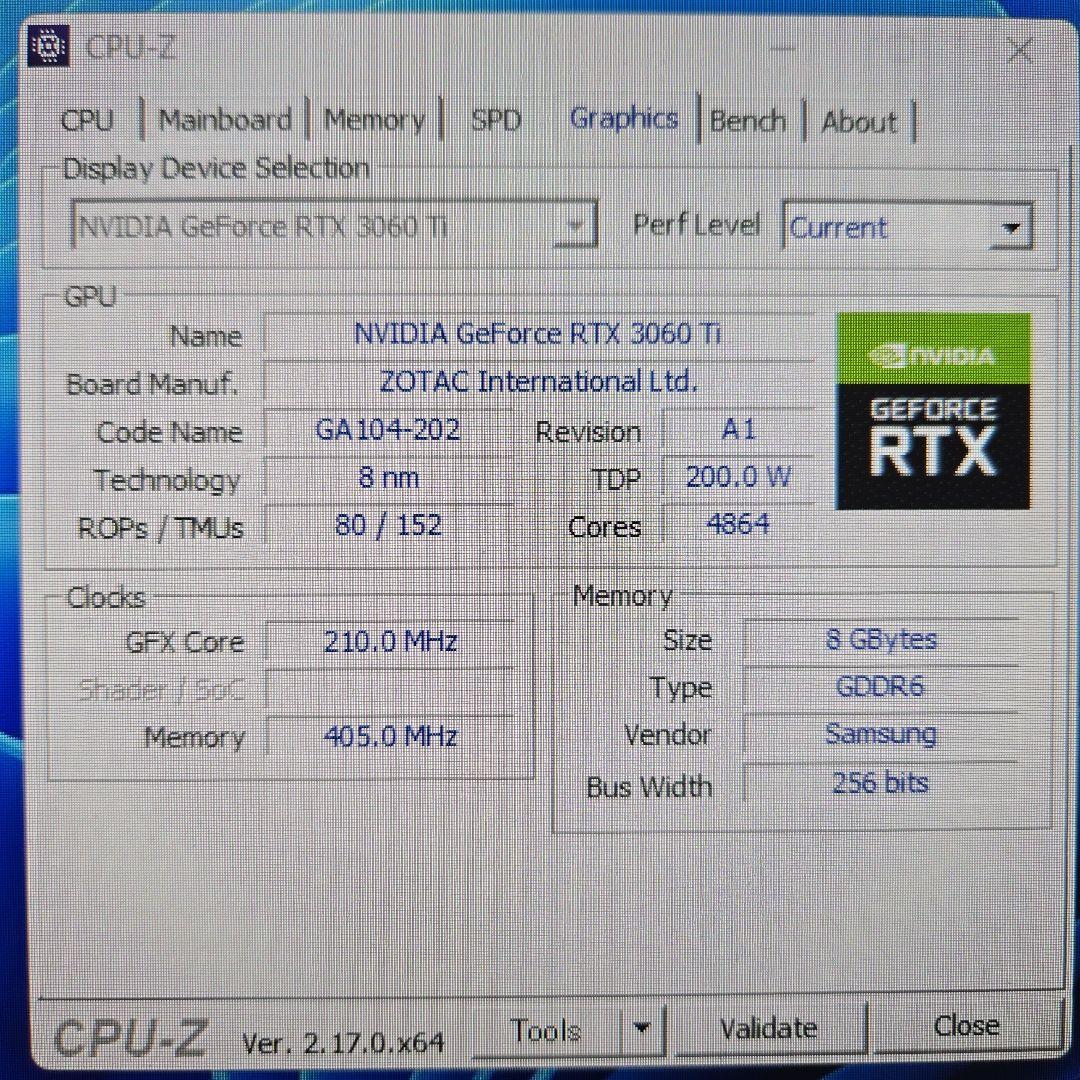 【動作確認済】NVIDIA GeForce RTX3060 Ti 8G!