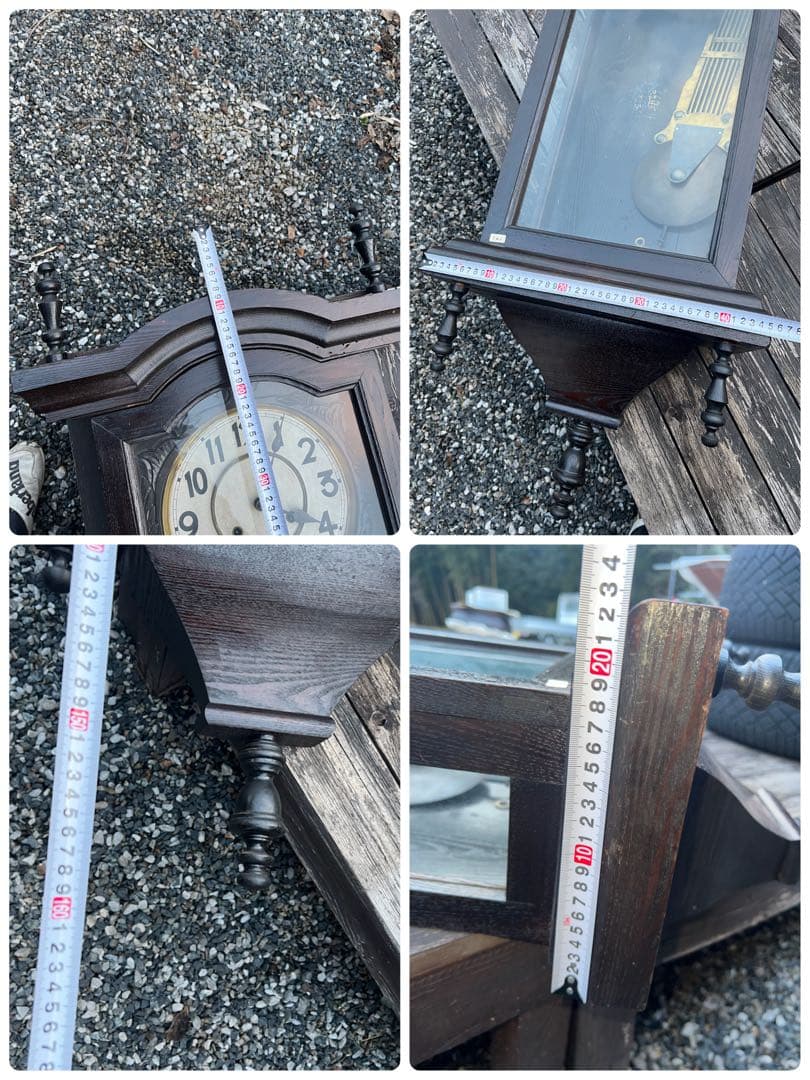 当時物 ゼンマイ式振り子時計 160cm大型 ゆらゆらガラス