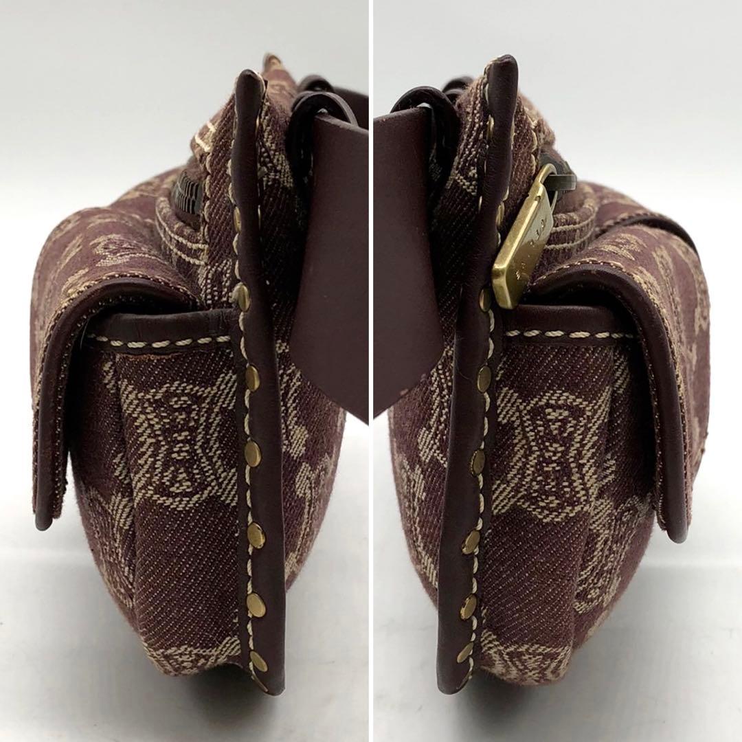 ✨美品✨セリーヌ ウエストバッグ パリマカダム キャンバス レザー ボルドー