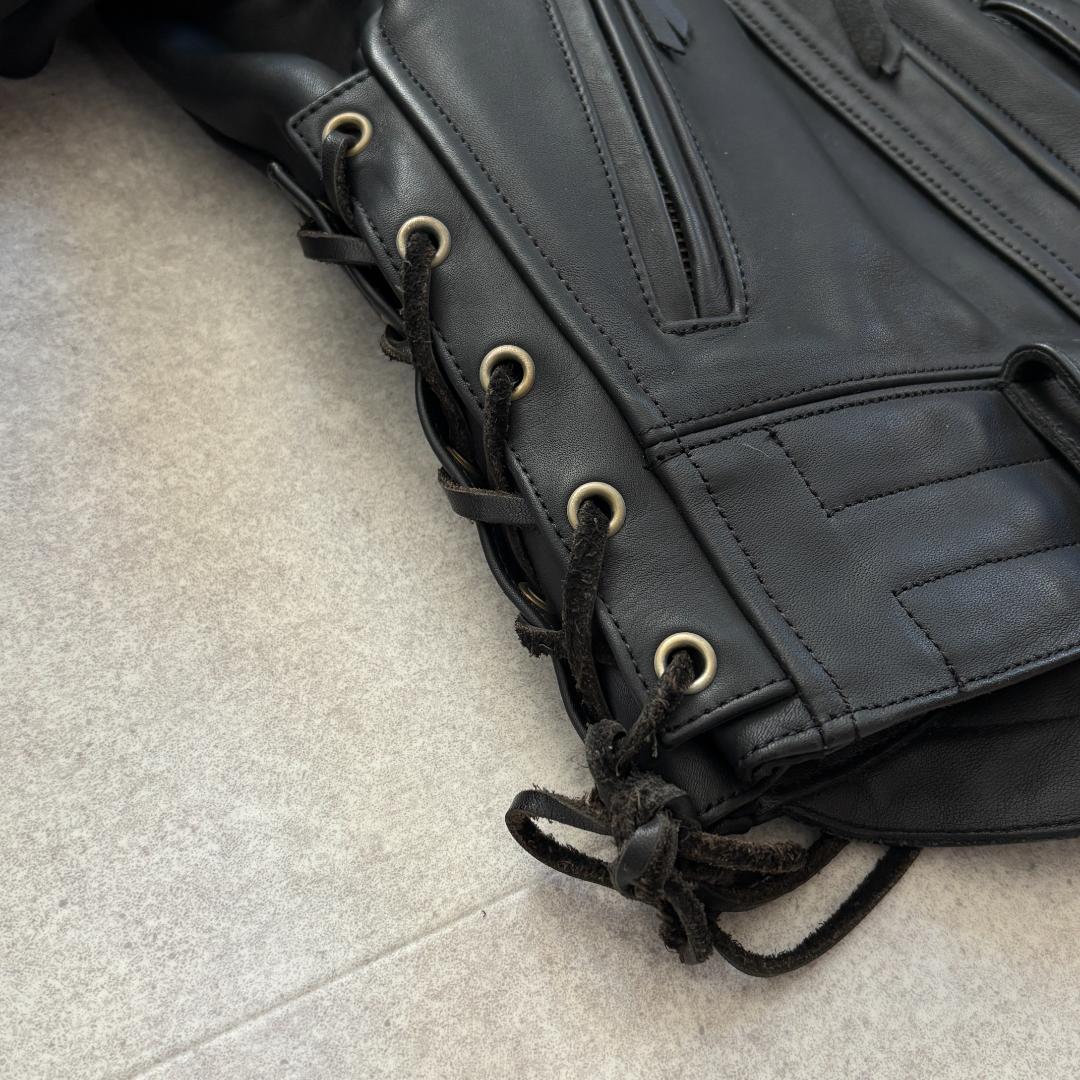 美品・LL】KADOYAカドヤ/EVO/ダブルライダース/キルティングライナー