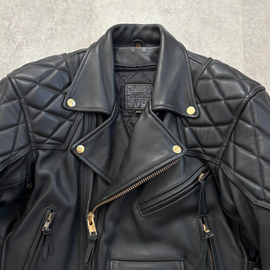 美品・LL】KADOYAカドヤ/EVO/ダブルライダース/キルティングライナー