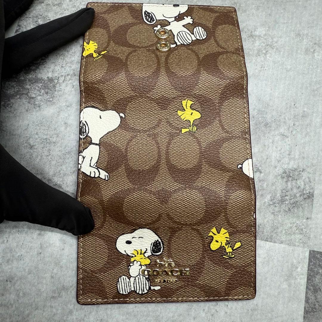 【美品】COACH コーチ スヌーピー キーケース PVC コラボ ブラウン