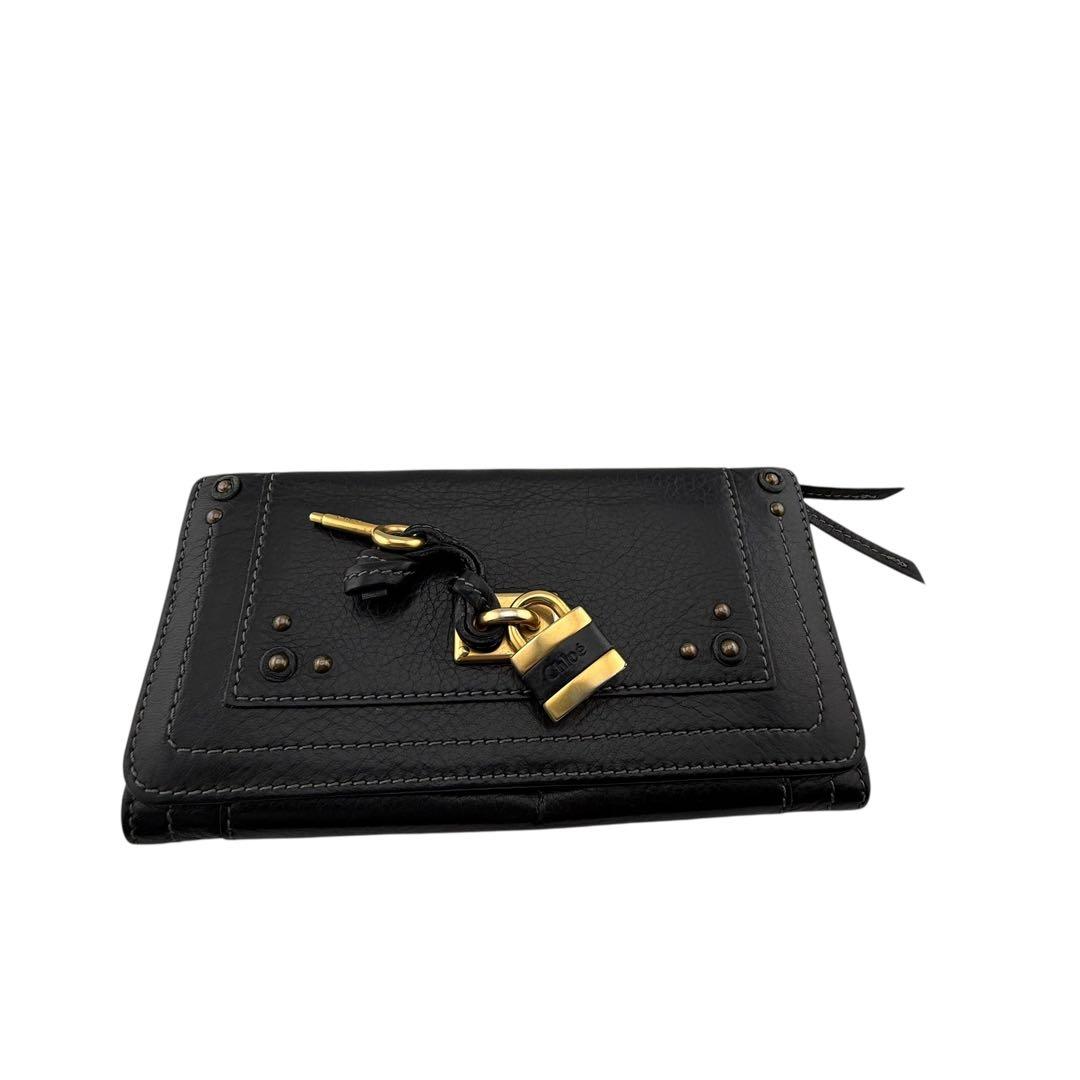 Chloé クロエ パディントン レザー長財布 ブラック 鍵付き 正規品