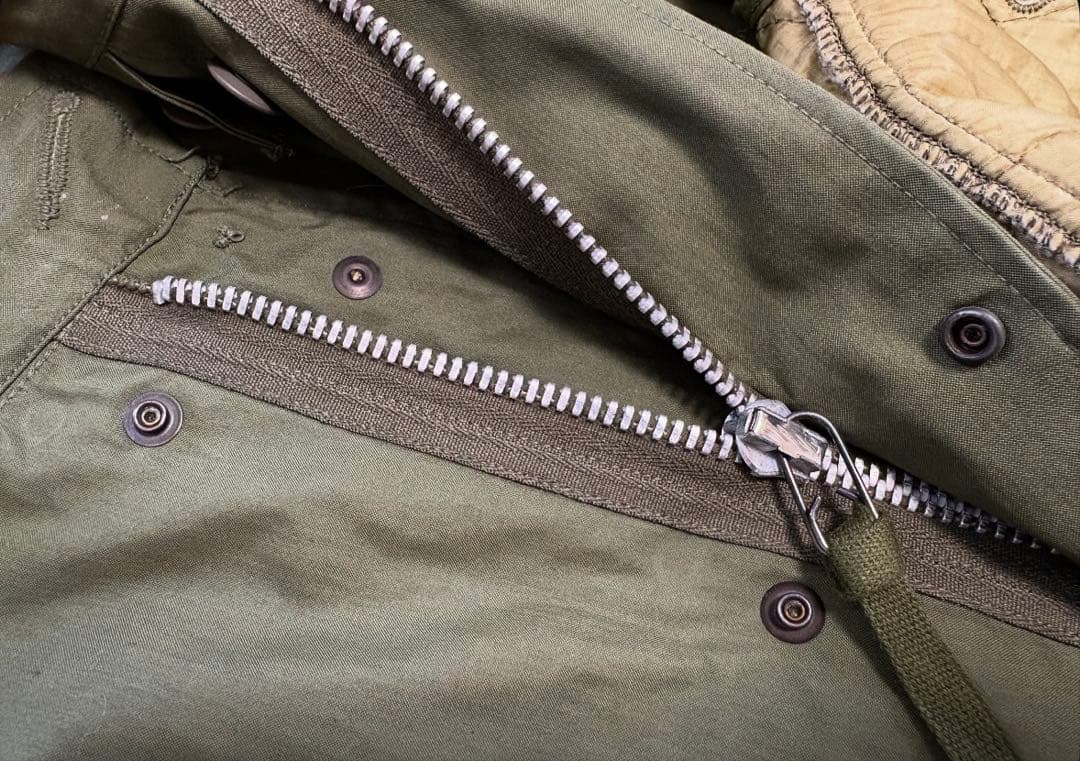 X-SMALLデッドストック 1968アルミジッパー　M-65 フィッシュテール