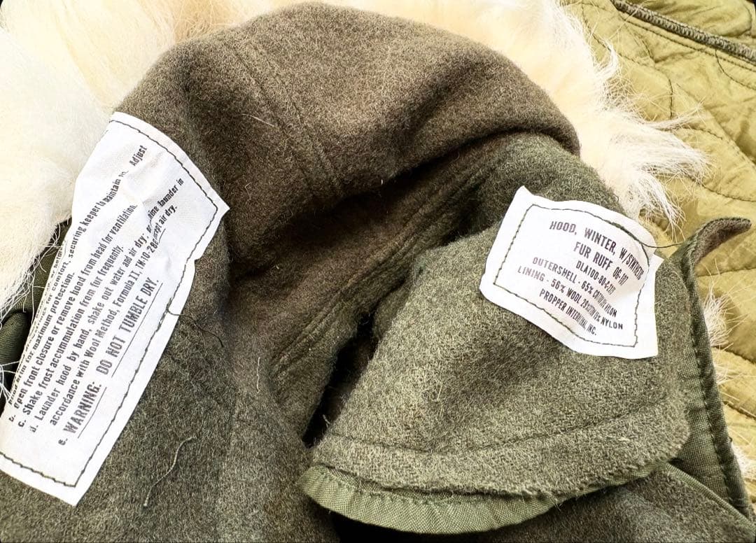 X-SMALLデッドストック 1968アルミジッパー　M-65 フィッシュテール