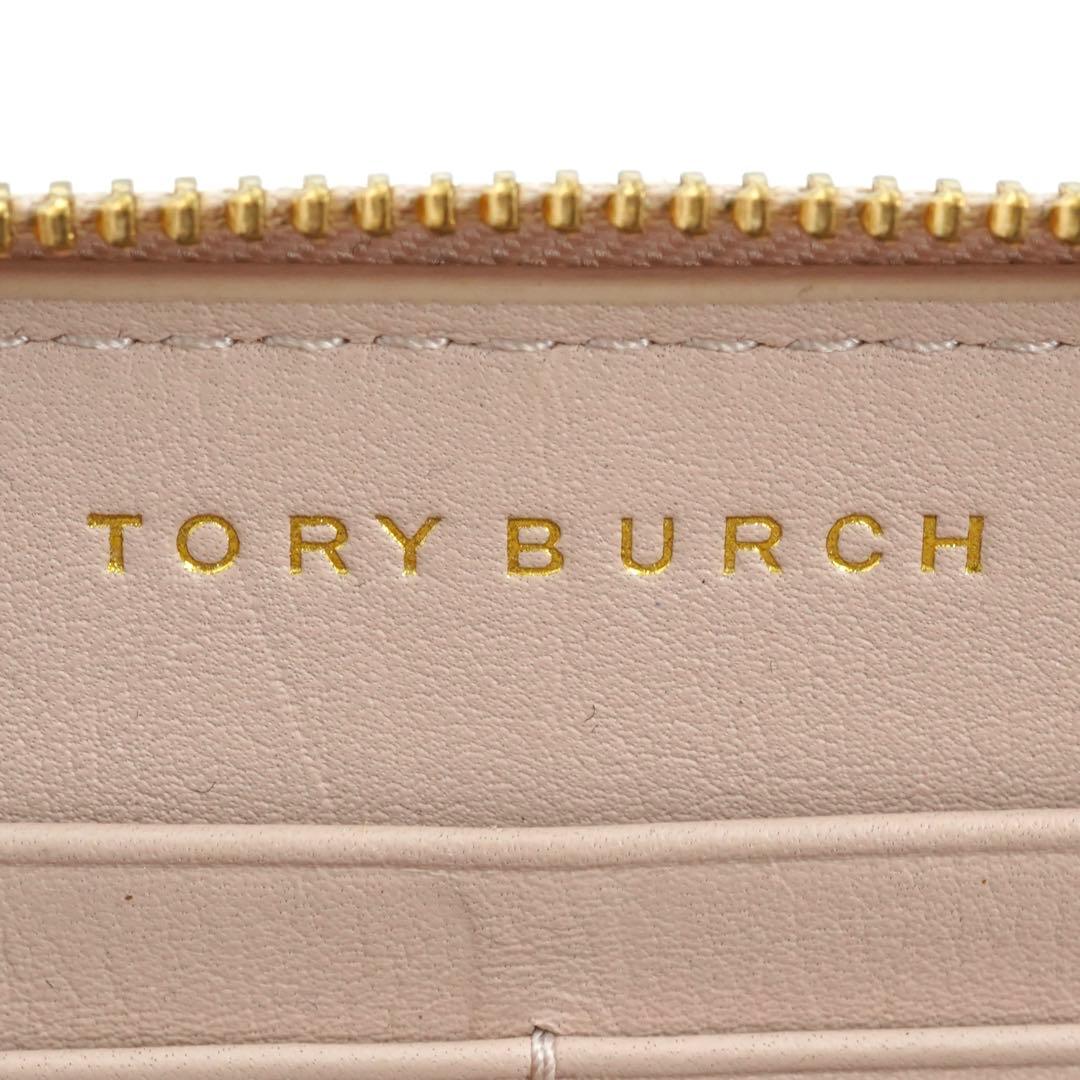 ✨未使用展示品✨　TORY BURCH 長財布　Tロゴ　ラウンドファスナー　刻印