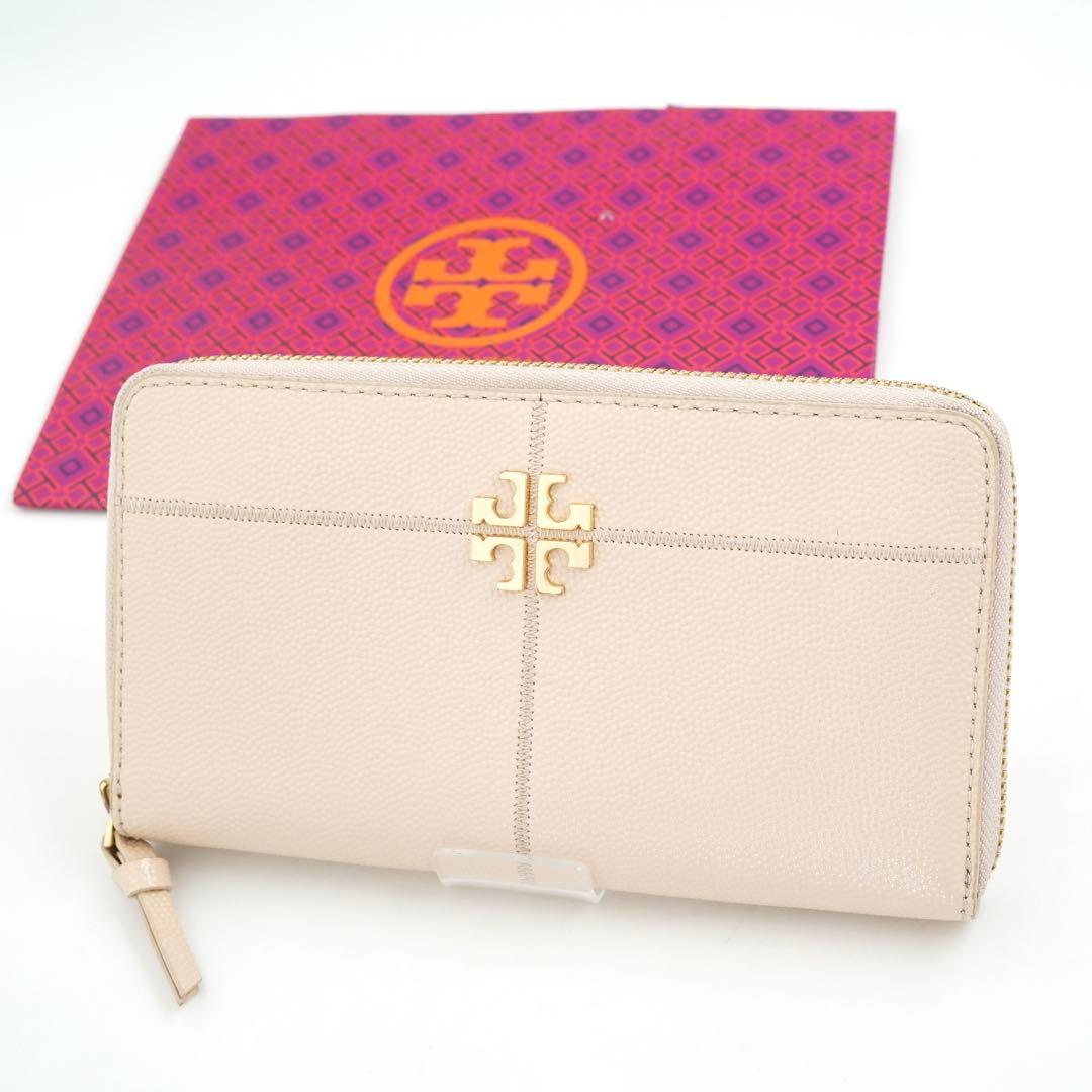 ✨未使用展示品✨　TORY BURCH 長財布　Tロゴ　ラウンドファスナー　刻印