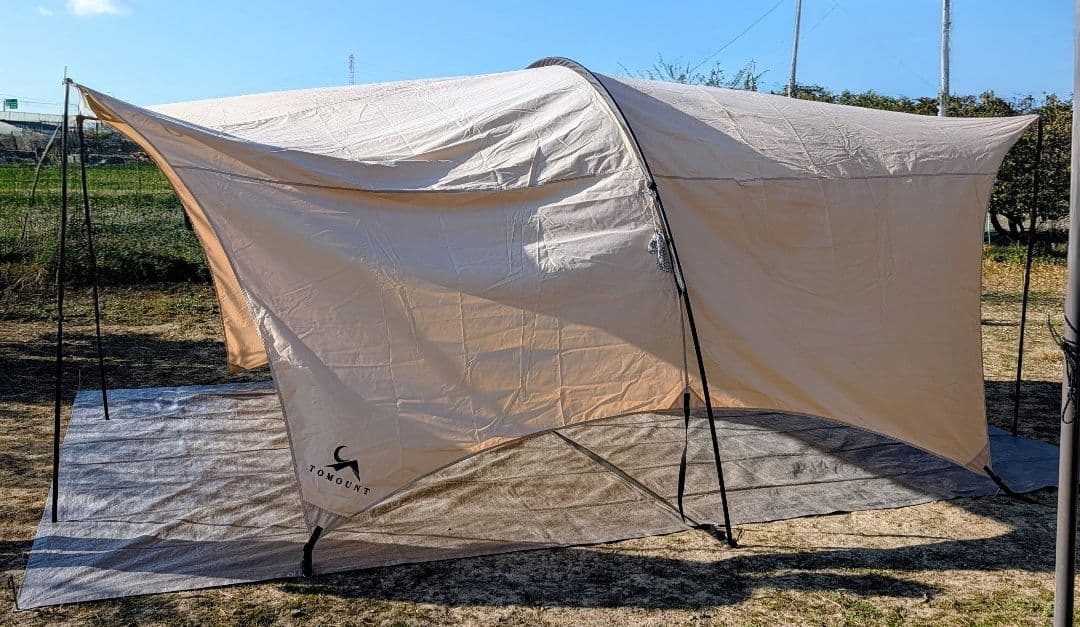 TOMOUNT HARUタープ　大型ＴＣタープ　ＴＣシェード　大空間　ベージュ