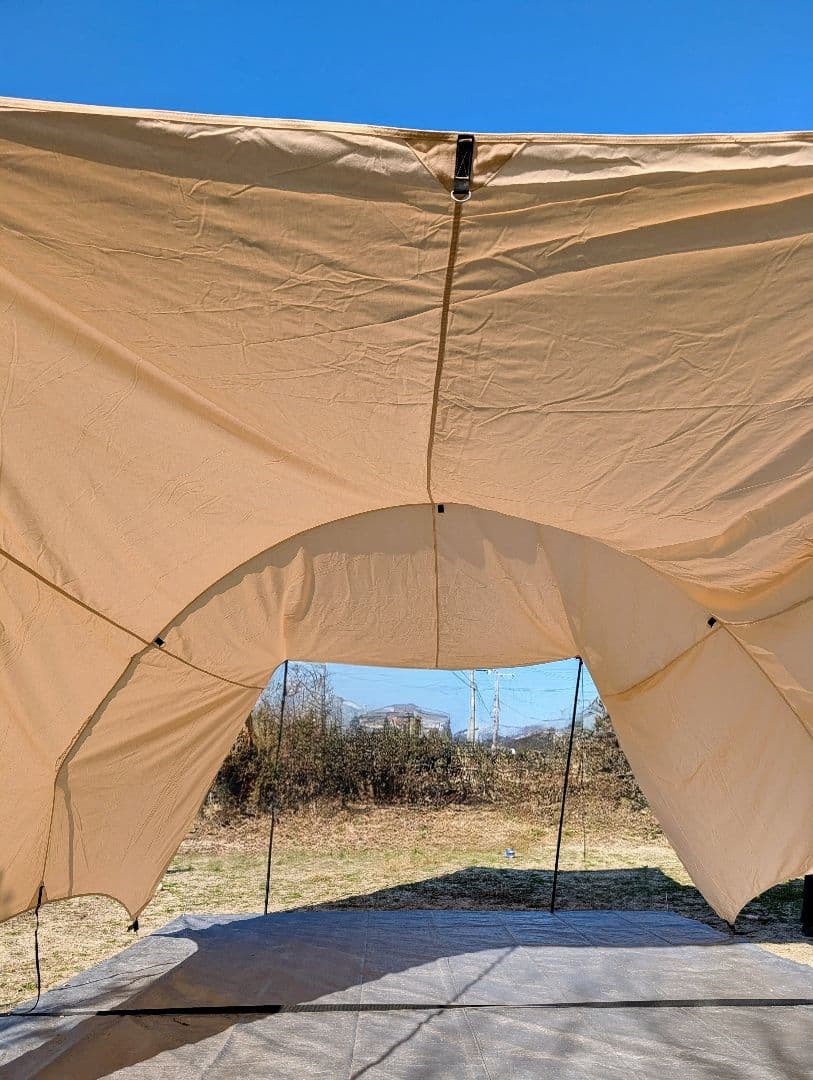 TOMOUNT HARUタープ　大型ＴＣタープ　ＴＣシェード　大空間　ベージュ