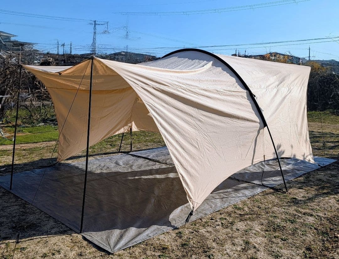 TOMOUNT HARUタープ　大型ＴＣタープ　ＴＣシェード　大空間　ベージュ