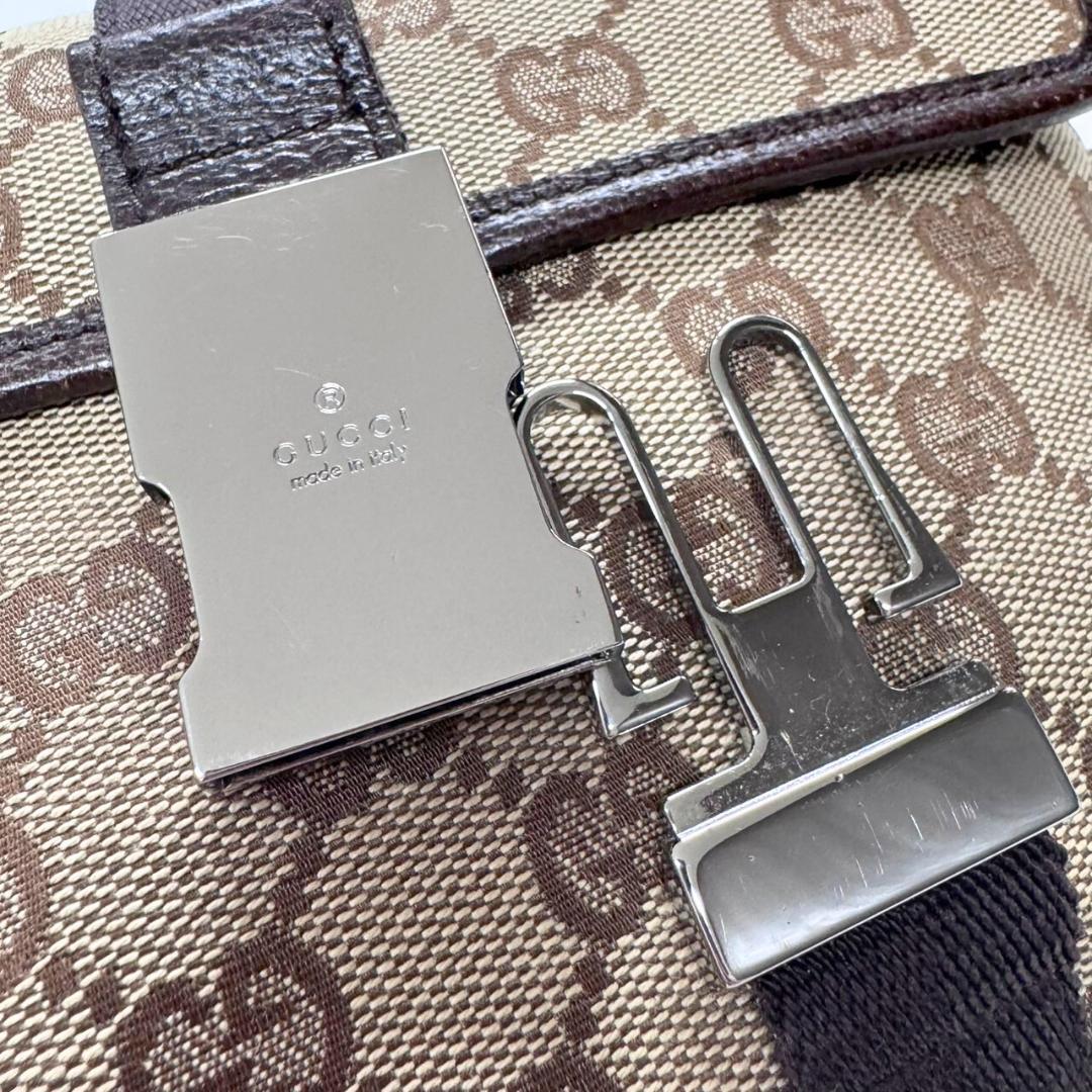 ucz GUCCI グッチ GGキャンバス 131236 ウエストポーチ