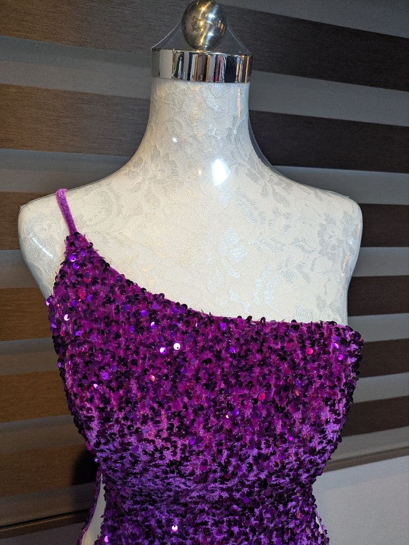 専用☆ コンテストドレス マーメイド/パーティ/スパンコール 紫