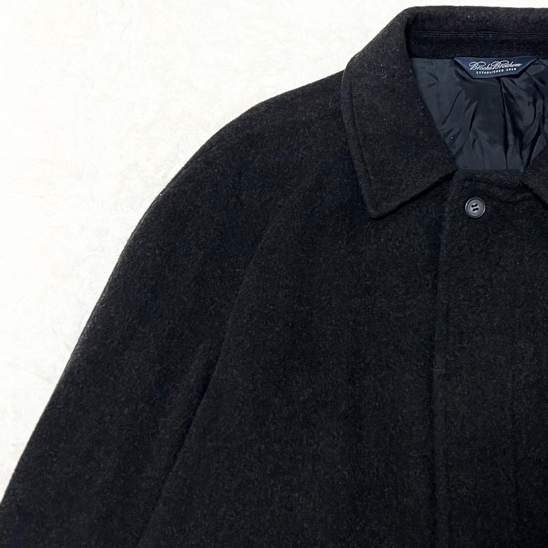 ブルックスブラザーズ✨️カシミヤ　マキシ丈　ロング　比翼　ステンカラーコート　希少