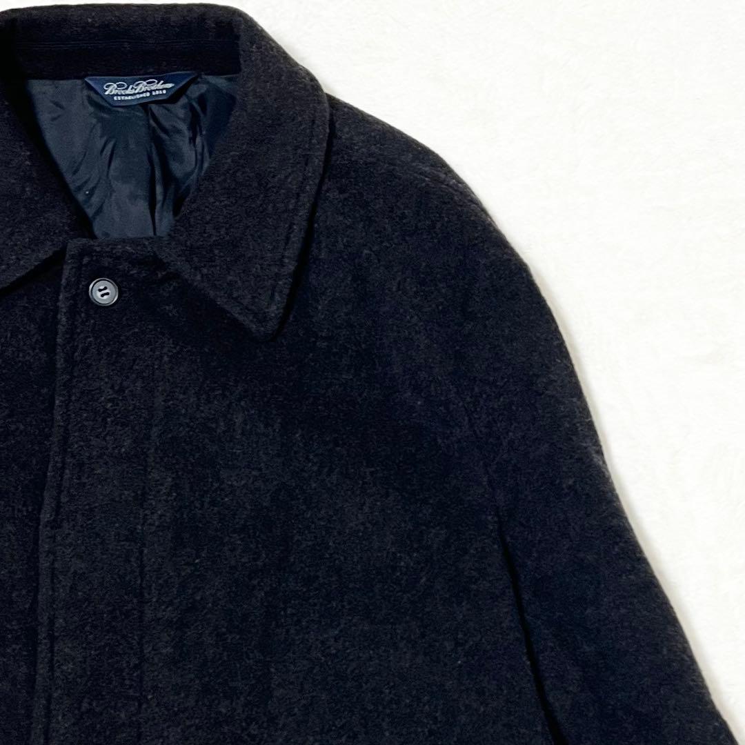 ブルックスブラザーズ✨️カシミヤ　マキシ丈　ロング　比翼　ステンカラーコート　希少