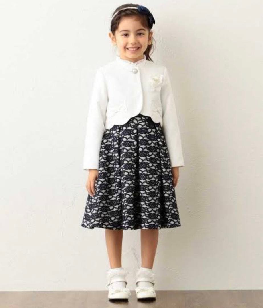 anyFAM120size ネイビーレース セレモニー 入学 卒園 フォーマル