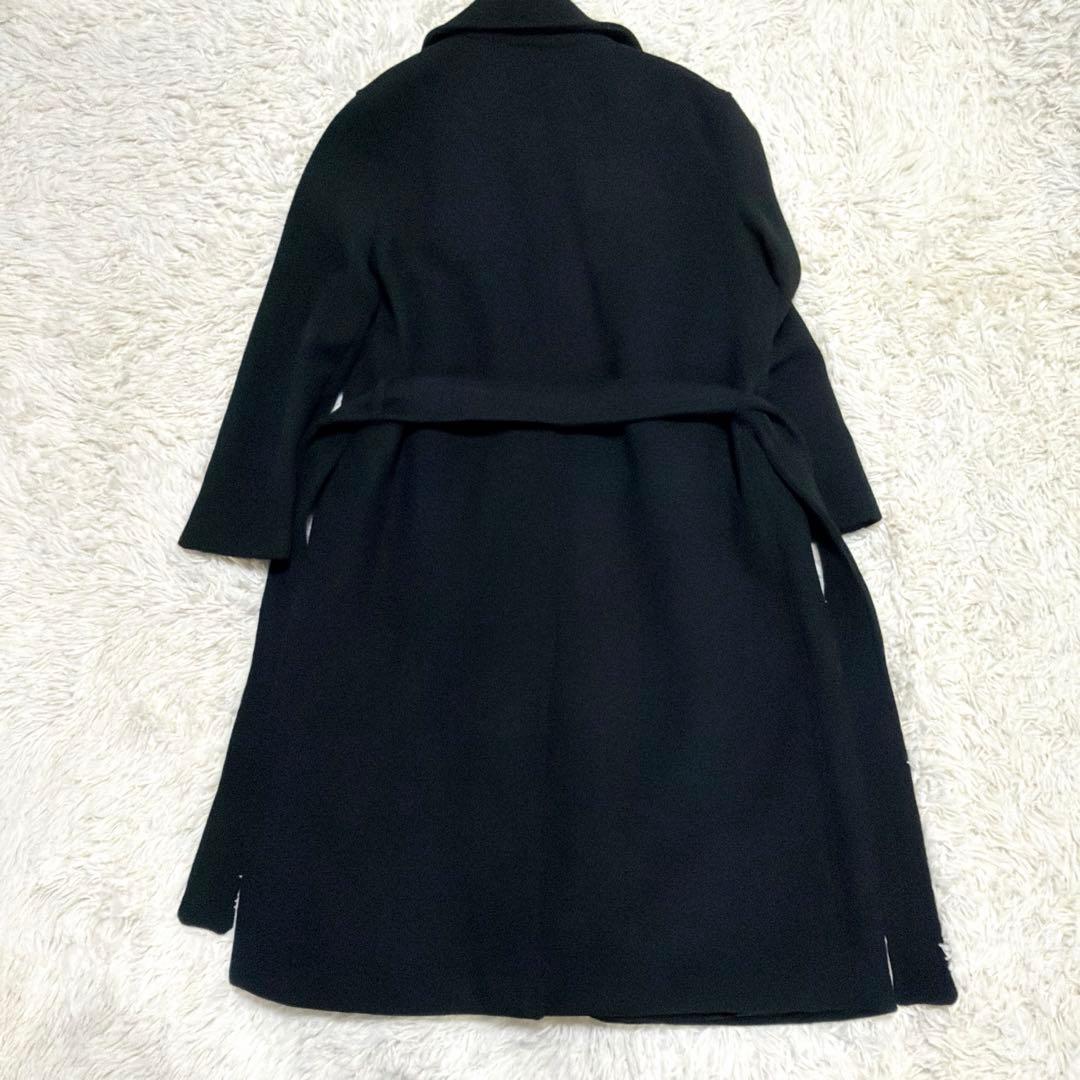 ZARA ザラ　ベルト付き チェスターコート ダブルブレスト　ロング丈　ブラック