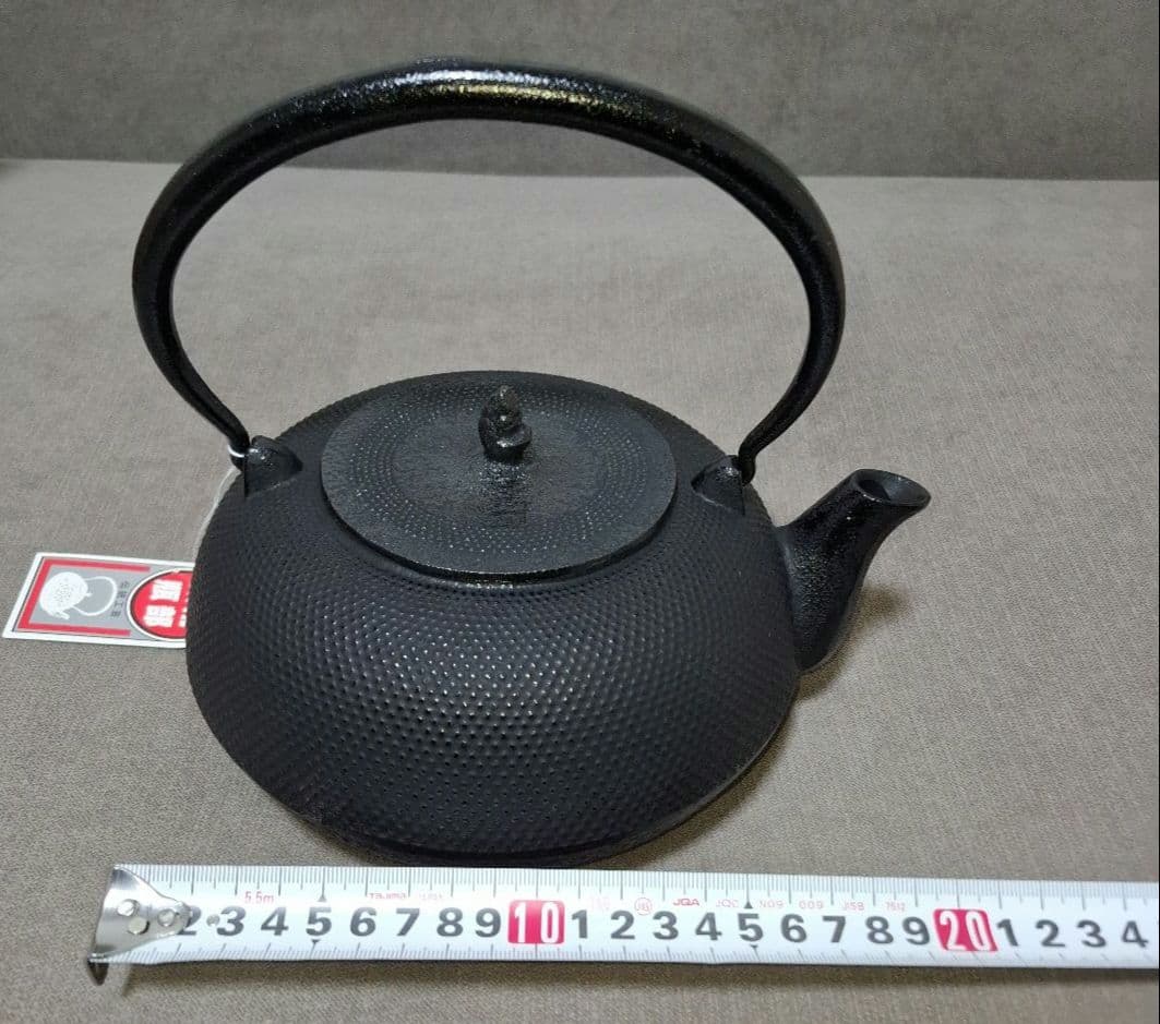 【未使用】南部鉄瓶 南部鉄器 1.7ℓ 運南堂 鍋元 平丸あられ